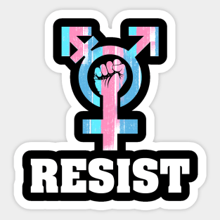 Resist with Transgender Symbol Sticker